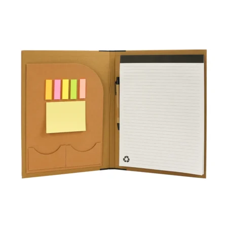 ST-9339 Eco-Friendly A4 Folders, Notepad Sticky Note, Pen & Card Slots