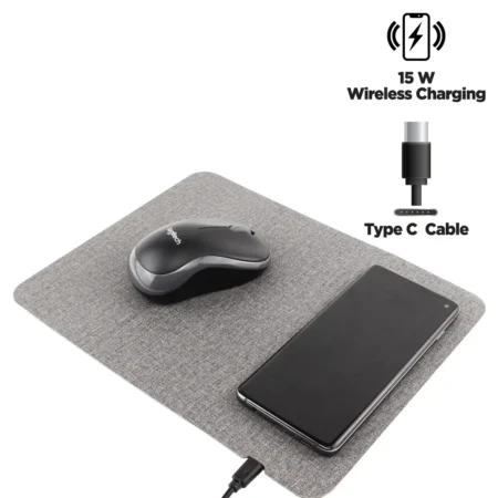 TG-7357 Fast Wireless Charging Mousepad in 15W, Foldable Design Type C