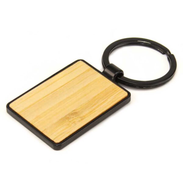 GN-1035 Metal Keychains with Bamboo