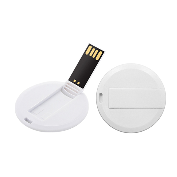 TG-73161 PVC CARD ROUND USB USB FLASH DRIVE