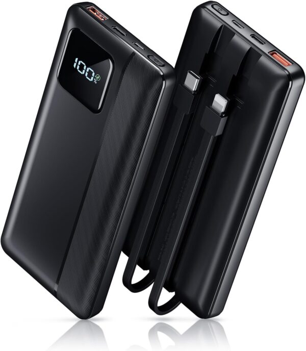 TG-7392 FAST CHARGER POWER BANK 10000mAh 22.5W WITH BUILT IN CABLES