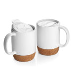 DW-7680 CERAMIC MUG WITH CORK BOTTOM