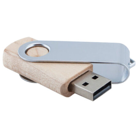 TG-73139 WOODEN SWIVEL USB FLASH DRIVE