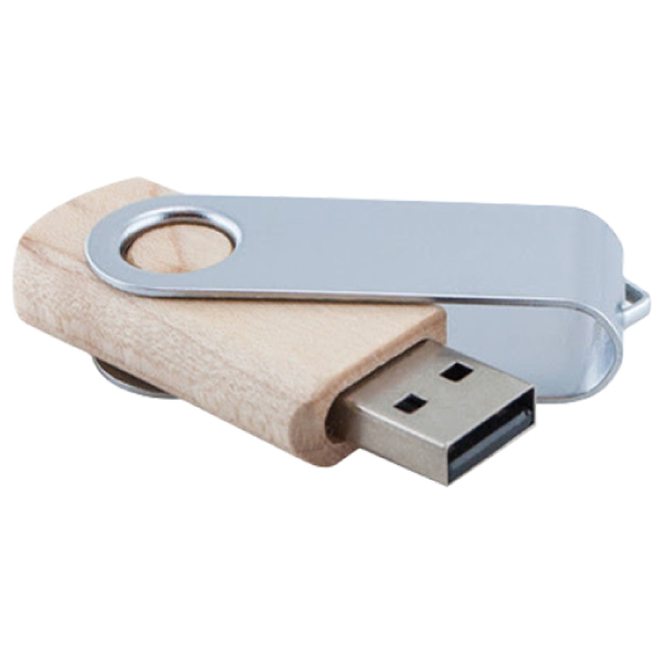 TG-73139 WOODEN SWIVEL USB FLASH DRIVE