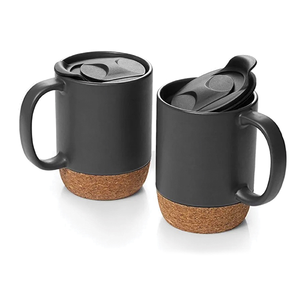 DW-7680 CERAMIC MUG WITH CORK BOTTOM