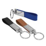 GN-1019 Metal Key Chains with Leather Strap