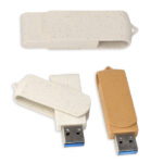 TG-73133 WHEAT STRAW SWIVEL USB FLASH DRIVE
