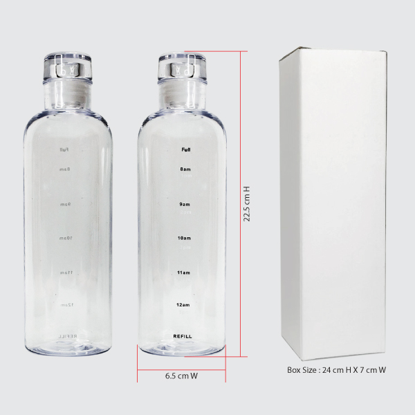 DW-7675 TRANSPARENT BOROSILICATE WATER BOTTLE