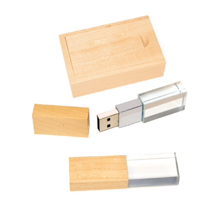 TG-73135 WOODEN CRYSTAL USB FLASH DRIVE