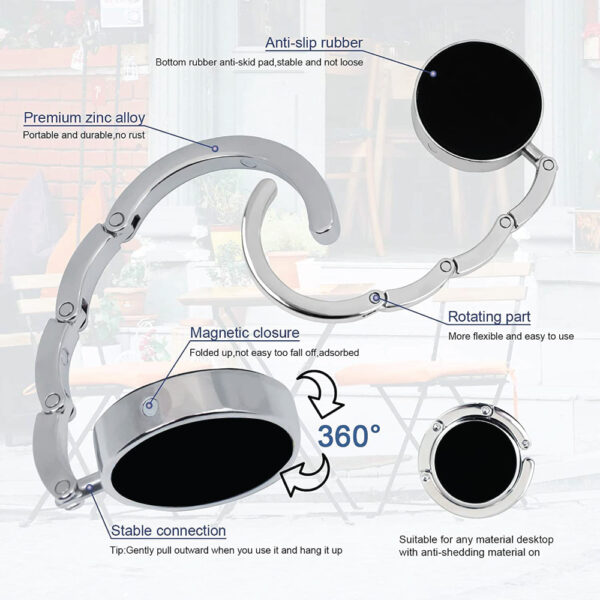 BG-9034 Foldable Metal Bag Holders and Hooks