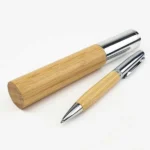 ST-9384 Metal and Bamboo Pens with Tube Box
