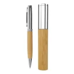 ST-9384 Metal and Bamboo Pens with Tube Box