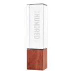 8063 Crystal Awards with Wooden Base