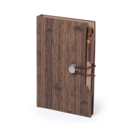 ST-9332 Wood Design Notebook with Sticky Note and Pen