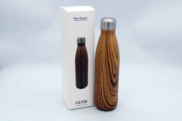 DW-76136 Stainless Steel Water Bottle with Wood Print