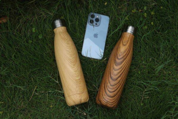 DW-76136 Stainless Steel Water Bottle with Wood Print