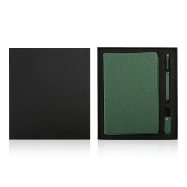 CG-86134 Sustainable Gift Set with Refillable Notebook, Pen & USB Keychain