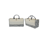 BG-9097 JUTE/CANVAS BAGS WITH LAMINATED BUTTON