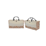 BG-9099 JUTE/CANVAS BAGS WITH LAMINATED BUTTON