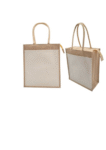 BG-9117 JUTE/ CANVAS BAG WITH ZIPPER