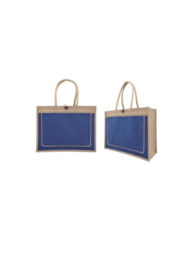 BG-9120 JUTE/ CANVAS WITH ROPE LINE POCKET