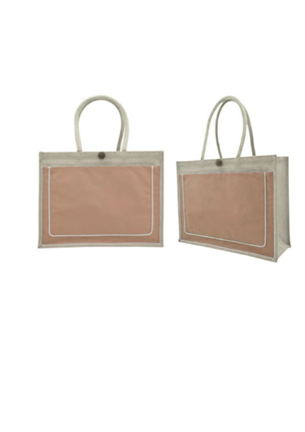 BG-9120 JUTE/ CANVAS WITH ROPE LINE POCKET