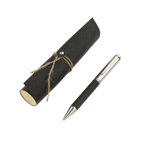 ST-9570 Eco-neutral Metal Pen with Recycled Leather Barrel