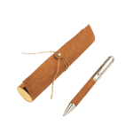 ST-9570 Eco-neutral Metal Pen with Recycled Leather Barrel