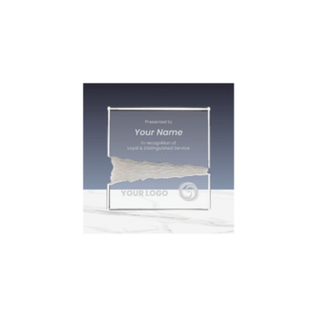 AT-8028 - Square Crystal Awards in Fiber Hardboard Box