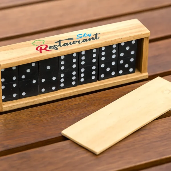 GN-1069 Domino Set Game in Wooden Slide Box
