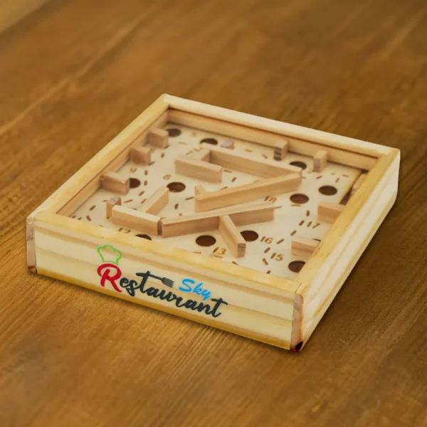 GN-1070 Wooden Maze Board Game with Silver Metal Ball