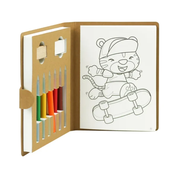 GN-1095-  Eco-Friendly Drawing Pad Set, Colored Pencils Sharpener Eraser
