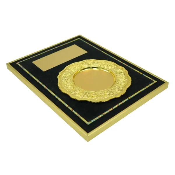 SG-7055 - Aluminum Award Plaque A3 Size with Stand & Gold Plate in Presentation Box