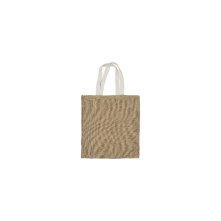 BG-9018 - Jute Bags with White Handles, Long-lasting & Eco-friendly