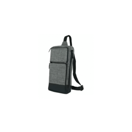 BG-9049 - Sling Crossbody Bags in Grey and Black Polyester Material