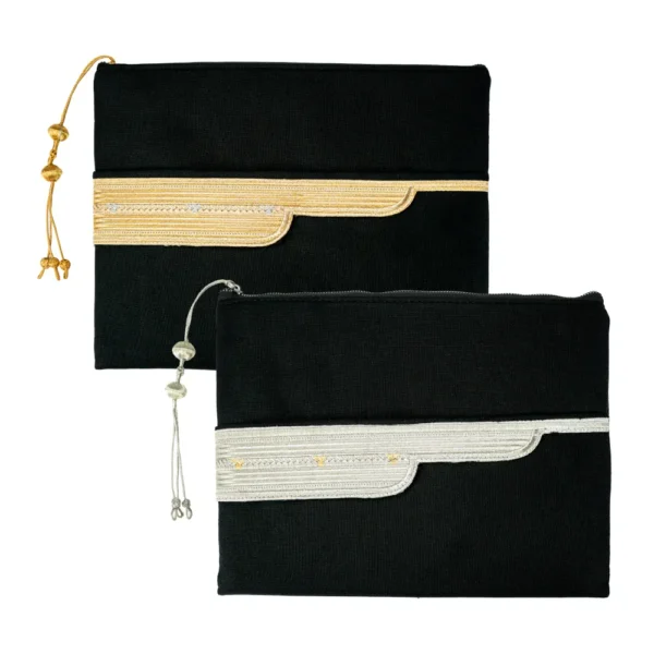 GN- 1106 -Laptop Sleeve Zipper Pouch with Tassel, Arabic Bisht Design Embroidery