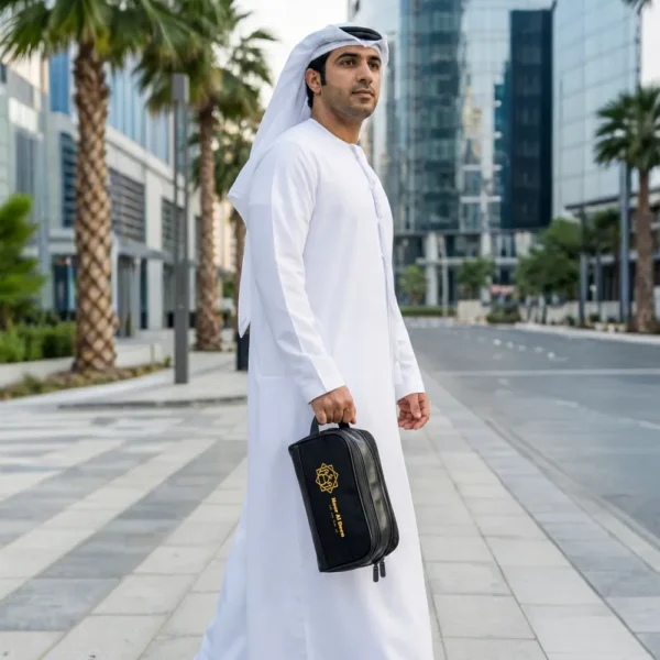 GN- 1105- Twill Fabric Utility Pouch , 2 Main Zipper Compartments