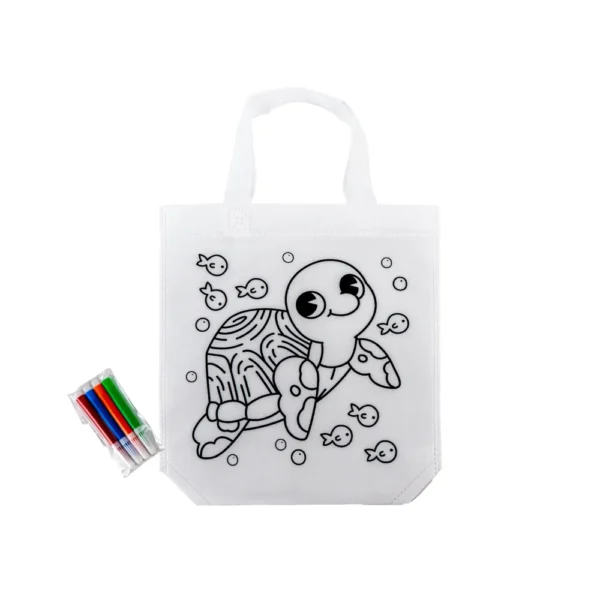 GN- 1107 - Non-woven Bags 100GSM, 4Color Markers & Imprinted Turtle