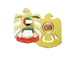 SG-7051 - 3D UAE FALCON METAL BADGE WITH MAGNET ATTACHMENT