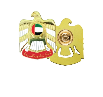 SG-7051 - 3D UAE FALCON METAL BADGE WITH MAGNET ATTACHMENT