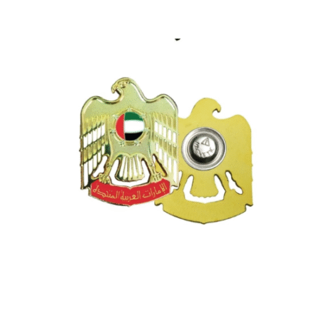 SG-7052 - FLAT UAE FALCON METAL BADGE WITH MAGNET ATTACHMENT
