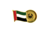 SG-7053 - UAE FLAG METAL BADGE, BACKSIDE WITH METAL
