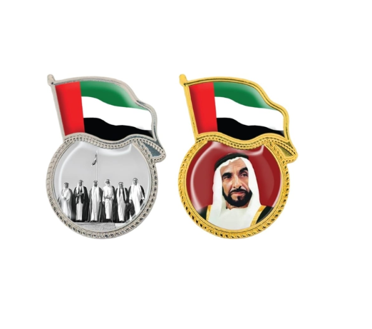 SG-7054 - UAE FLAG METAL BADGES