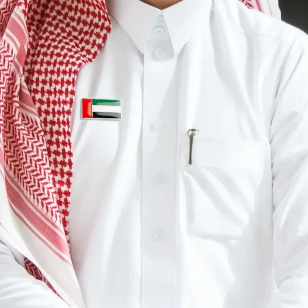 SG-7033 - UAE Flag Metal Badges Rectangle