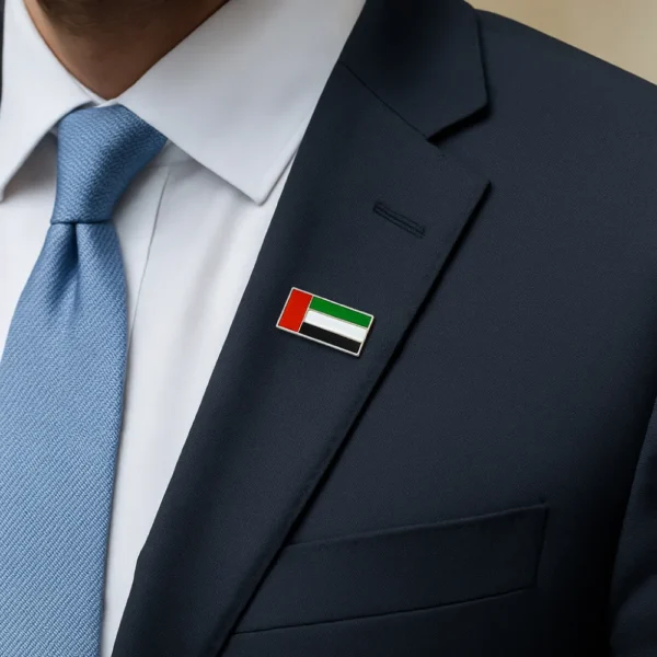 SG-7033 - UAE Flag Metal Badges Rectangle