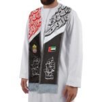 SG-7005 - UAE Flag Heavy Satin Scarf with Silver Tassel