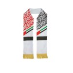SG-7004 - UAE Flag Polyester Scarf with Gold Tassel