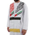 SG-7004 - UAE Flag Polyester Scarf with Gold Tassel