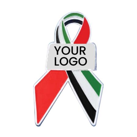 SG-7028 - UAE Flag Ribbon Metal Badges