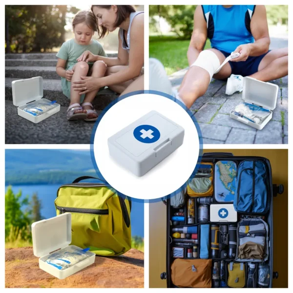 GN-1108 First Aid Kit Set, 16 Essential Items in White Box